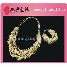 Pakistanische Schmuck Chic Wire Crochet Gold String Halskette